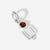 Birthstone Range Silver Dad or Man with Connector and Garnet Gemstone - January