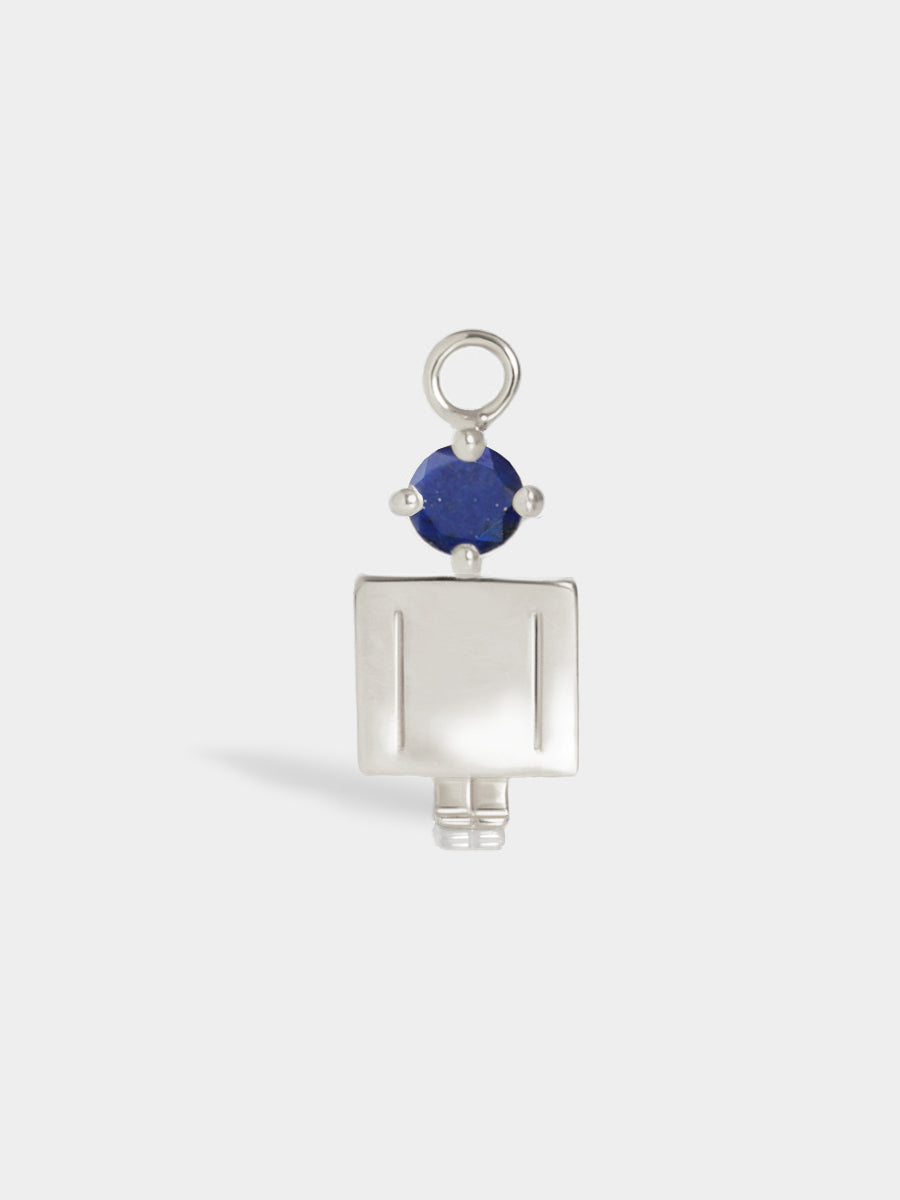 Birthstone Range Silver Dad or Man with Connector - Lapis Gemstone - September