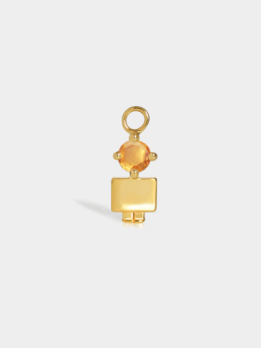 Birthstone Range Gold Son or Boy with Connector - Citrine Gemstone - November