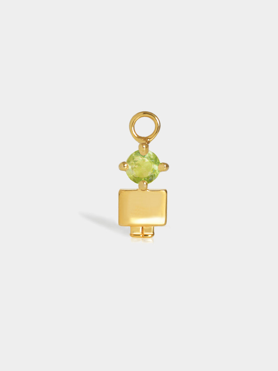 Birthstone Range Gold Son or Boy with Connector - Peridot Gemstone - August