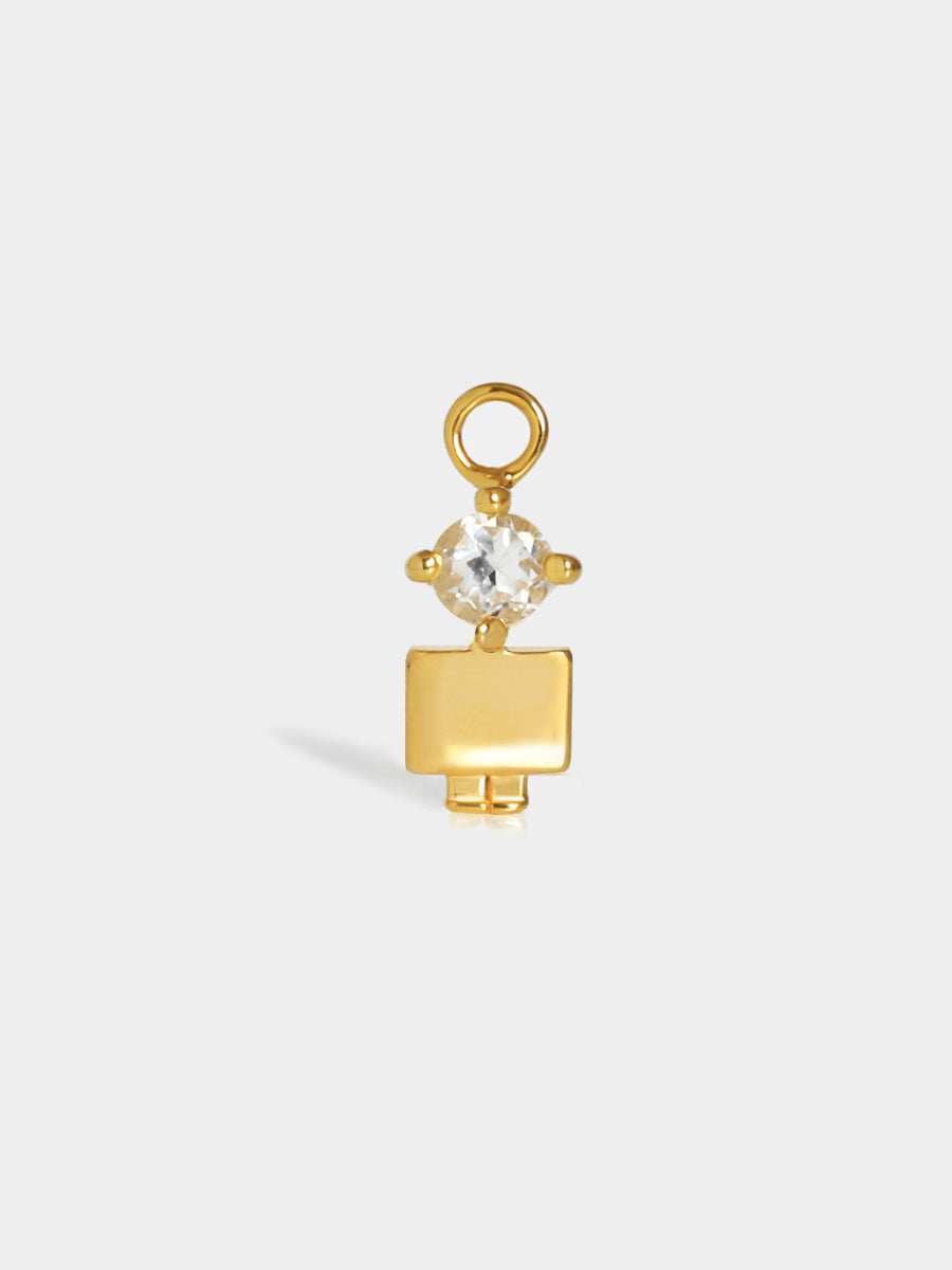 Moments Range Gold Son or Boy with Connector - Crystal Gemstone