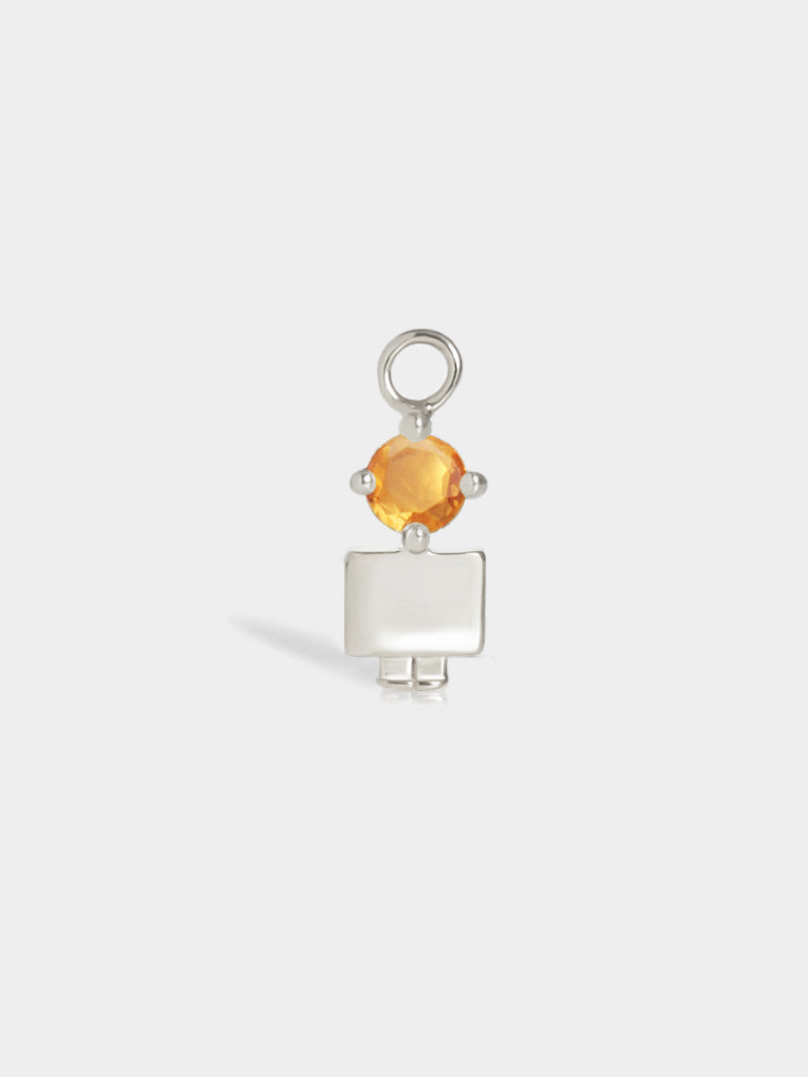 Birthstone Range Silver Son or Boy with Connector - Citrine Gemstone - November