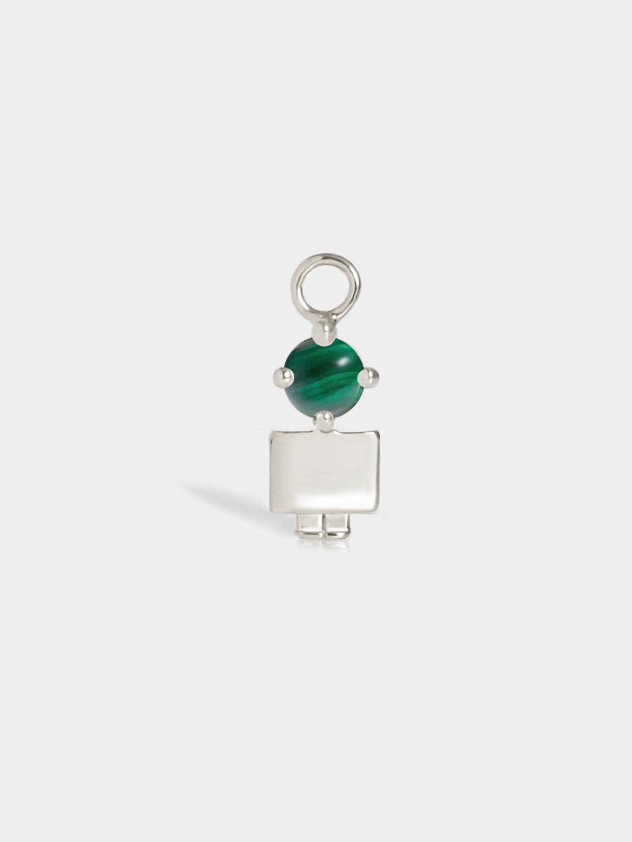 Eyes Range Silver Son or Boy with Connector - Malachite Gemstone
