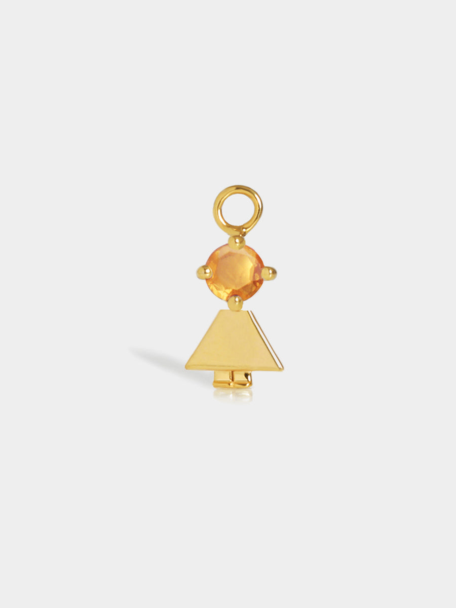 Birthstone Range Gold Daughter or Girl with Connector - Citrine Gemstone - November