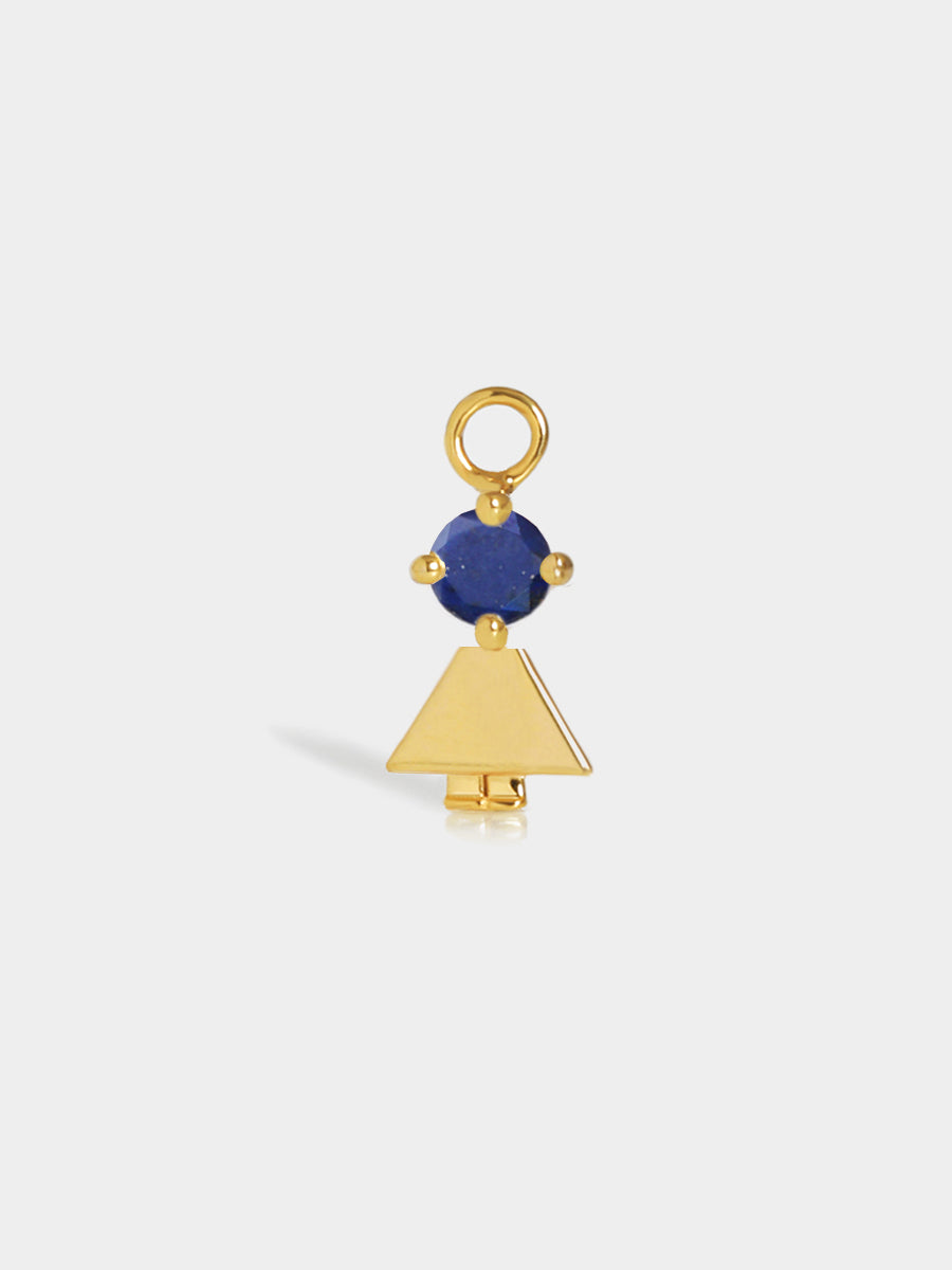 Birthstone Range Gold Daughter or Girl with Connector - Lapis Gemstone - September