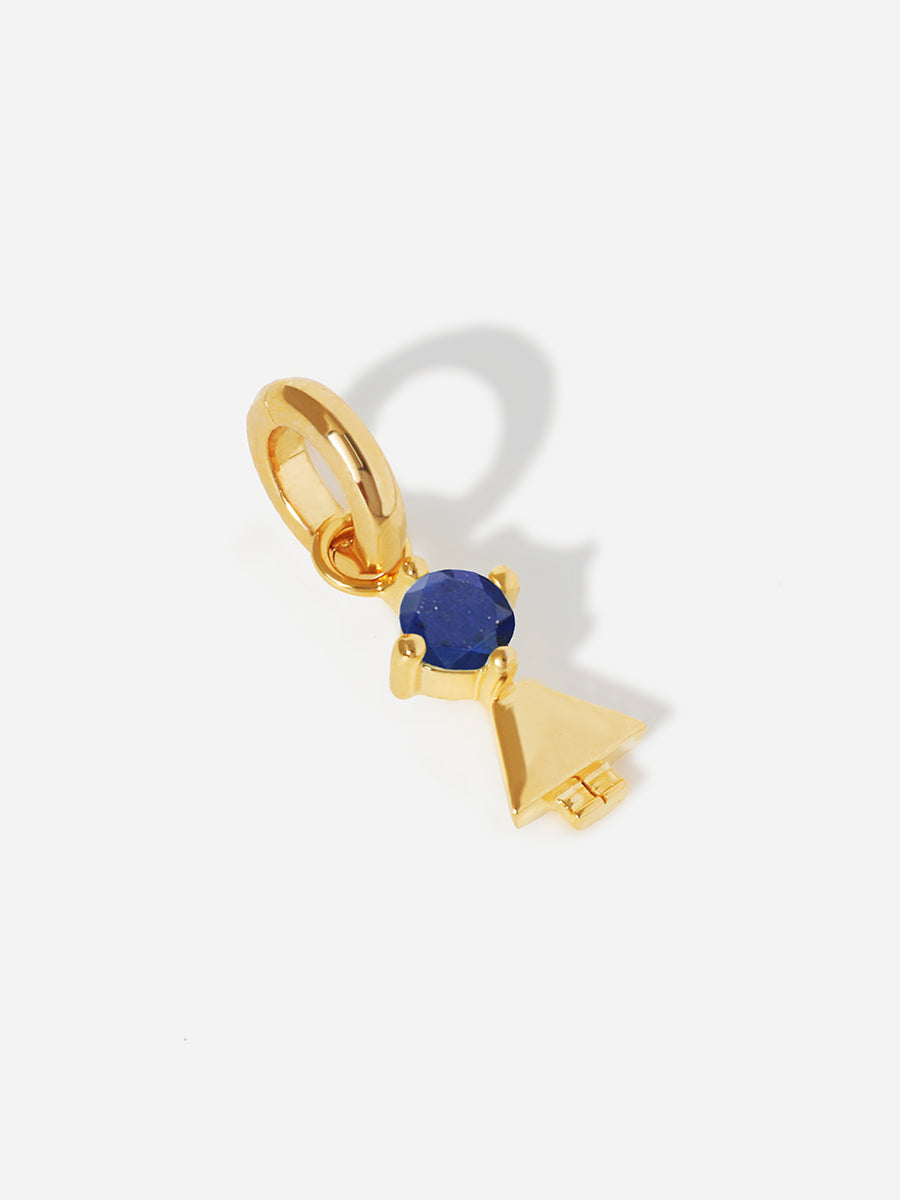 Birthstone Range Gold Daughter or Girl with Connector - Lapis Gemstone - September