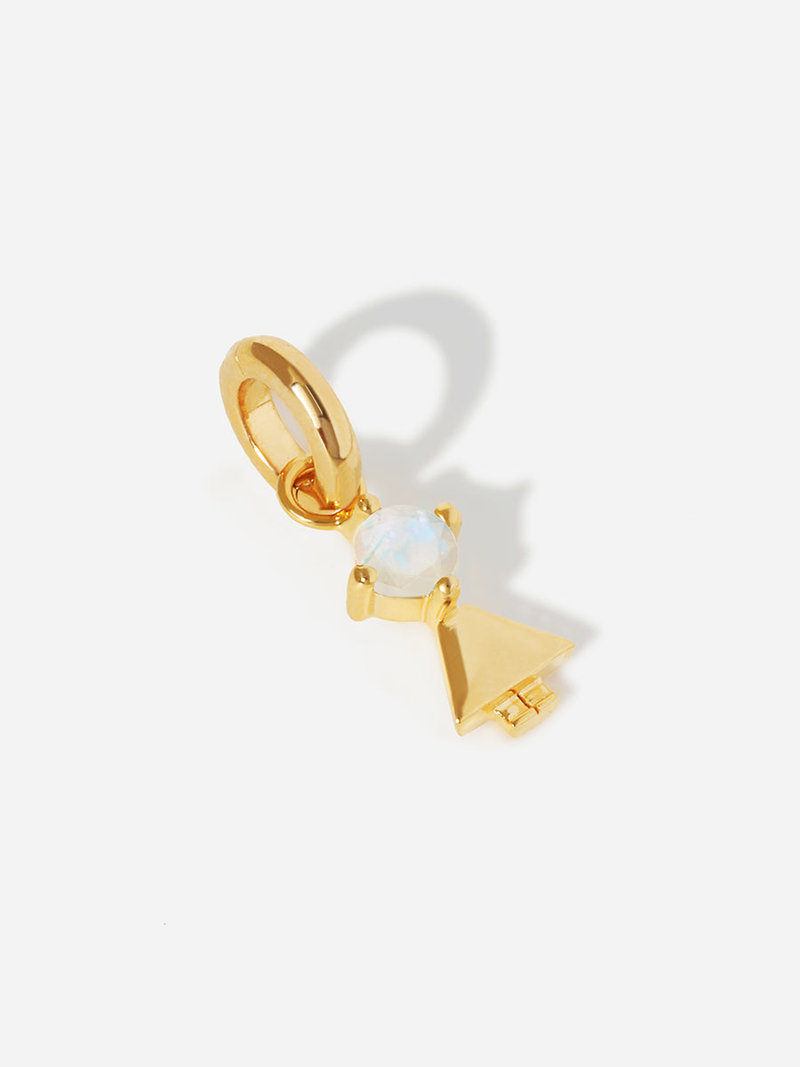 Birthstone Range Gold Daughter or Girl with Connector - Moonstone Gemstone - October