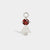 Birthstone Range Silver Daughter or Girl with Connector and Garnet Gemstone - January