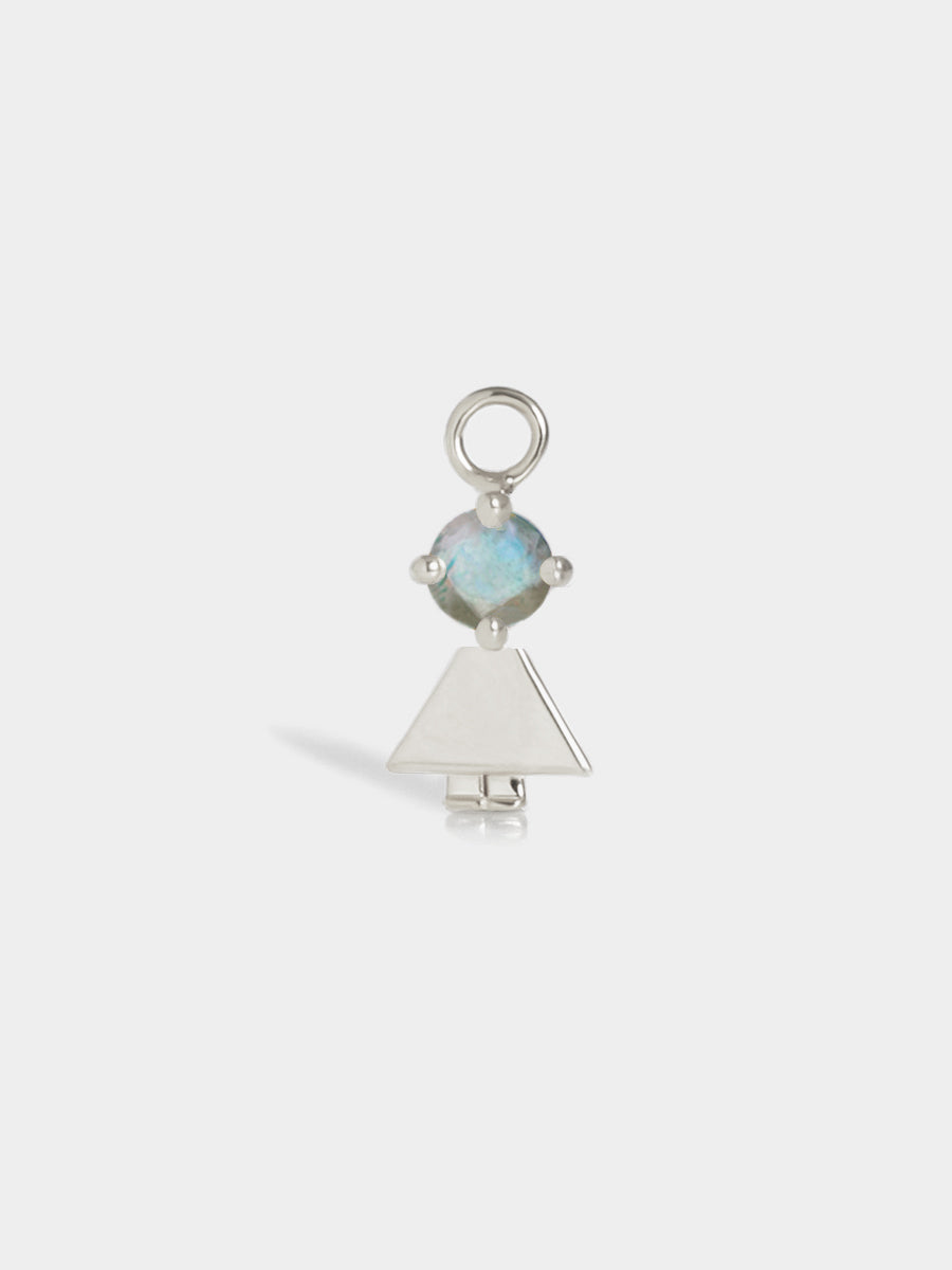 Eyes Range Silver Daughter or Girl with Connector - Blue Labradorite Gemstone