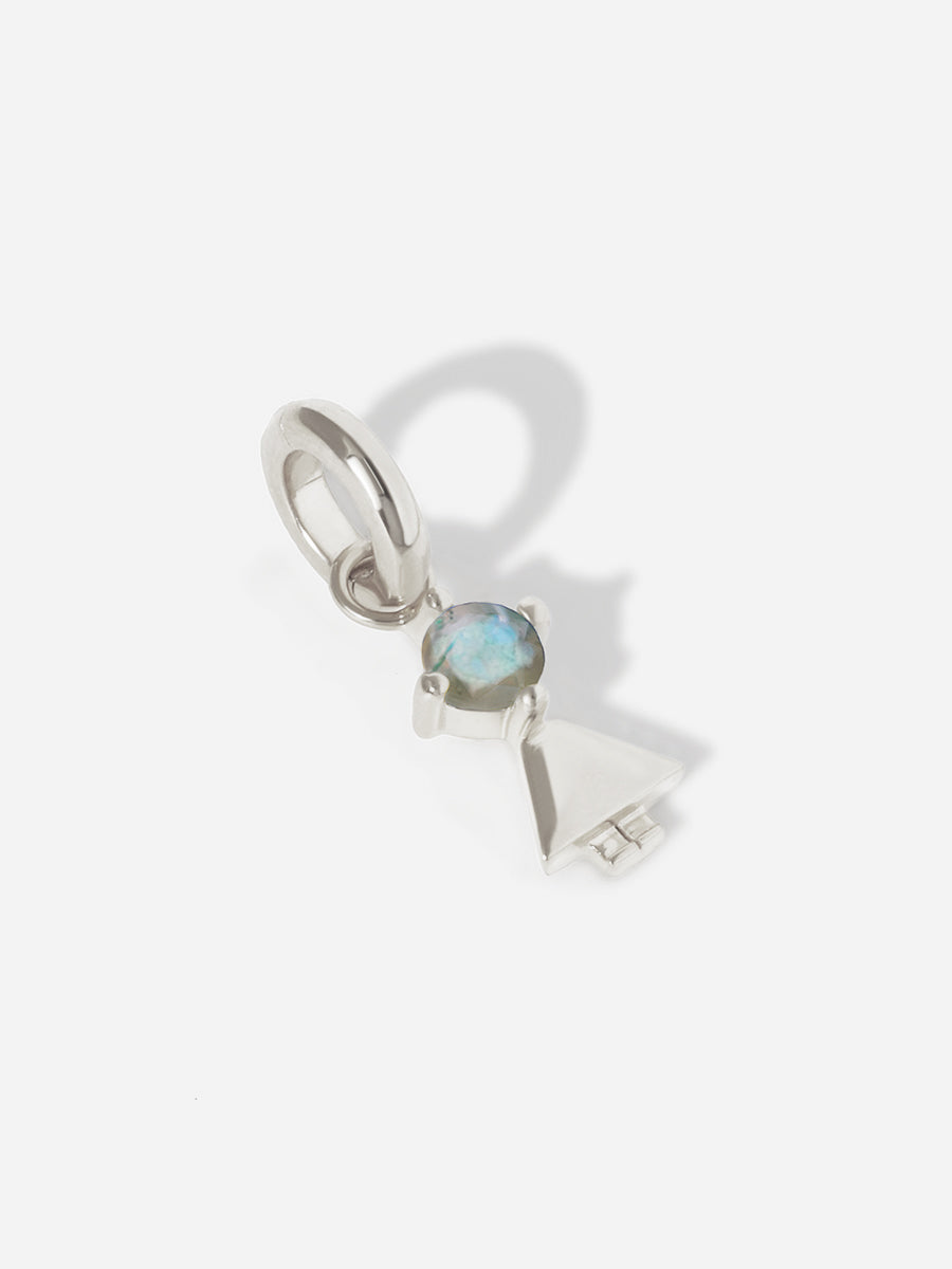 Eyes Range Silver Daughter or Girl with Connector - Blue Labradorite Gemstone