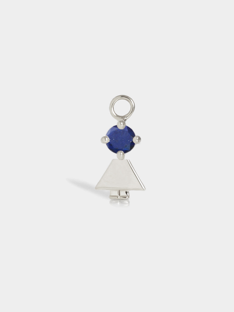 Birthstone Range Silver Daughter or Girl with Connector - Lapis Gemstone - September