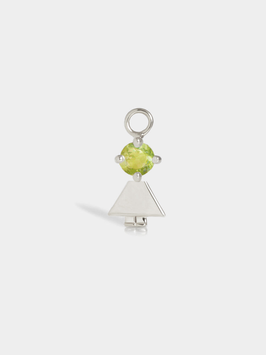 Birthstone Range Silver Daughter or Girl with Connector - Peridot Gemstone - August