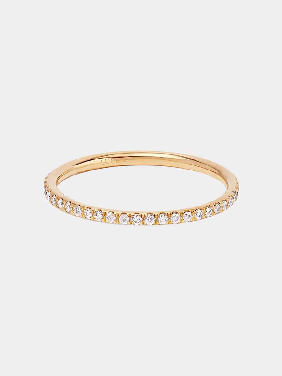 9K Gold Diamond Pave Eternity Ring