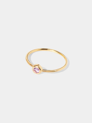 18k Gold Vermeil Birthstone Gemstone Ring Stackable (Petite)