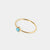 December 18k Gold Vermeil Birthstone Gemstone Ring Stackable (Petite) Turquoise