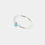 December Sterling Silver Birthstone Gemstone Ring Stackable (Petite) Turquoise