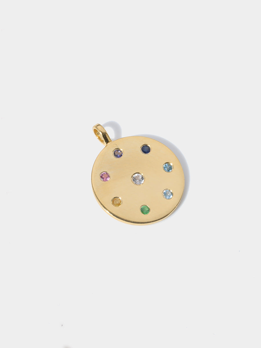 Gold Spectrum Gemstone Pendant necklace