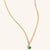 May 9K Gold Birthstone Gemstone Pendant Necklace Emerald