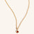 January 9K Gold Birthstone Gemstone Pendant Necklace Garnet