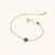 May 18k Gold Vermeil Birthstone Gemstone Bracelet Emerald Quartz