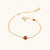 January 18k Gold Vermeil Birthstone Gemstone Bracelet Garnet