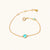 December 18k Gold Vermeil Birthstone Gemstone Bracelet Turquoise
