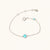 December Sterling Silver Birthstone Gemstone Bracelet Turquoise