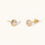 April 18k Gold Vermeil Birthstone Gemstone Stud Earrings Crystal