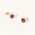 January 18k Gold Vermeil Birthstone Gemstone Stud Earrings Garnet
