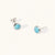 December Sterling Silver Birthstone Gemstone Stud Earrings Turquoise