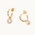 April 18k Gold Vermeil Gold Birthstone Gemstone Hoop Earrings Crystal