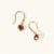 January 18k Gold Vermeil Birthstone Gemstone Hook Earrings Garnet