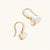 June 18k Gold Vermeil Birthstone Gemstone Hook Earrings Pearl