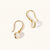 October 18k Gold Vermeil Birthstone Gemstone Hook Earrings Moonstone