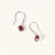 January Sterling Silver Birthstone Gemstone Hook Earrings Garnet