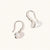 October Sterling Silver Birthstone Gemstone Hook Earrings Moonstone