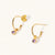 February 18k Gold Vermeil Birthstone Gemstone Hoop Earrings (Petite) Brazilian Amethyst