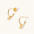 November 18k Gold Vermeil Birthstone Gemstone Hoop Earrings (Petite) Citrine