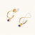 September 18k Gold Vermeil Birthstone Gemstone Hoop Earrings (Petite) Lapis Lazuli