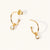 October 18k Gold Vermeil Birthstone Gemstone Hoop Earrings (Petite) Moonstone