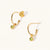 August 18k Gold Vermeil Birthstone Gemstone Hoop Earrings (Petite) Peridot