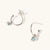 March Sterling Silver Birthstone Gemstone Hoop Earrings (Petite) Blue Topaz