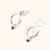 September Sterling Silver Birthstone Gemstone Hoop Earrings (Petite) Lapis Lazuli