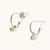 August Sterling Silver Birthstone Gemstone Hoop Earrings (Petite) Peridot