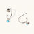 December Sterling Silver Birthstone Gemstone Hoop Earrings (Petite) Turquoise
