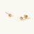 November 18k Gold Vermeil Birthstone Gemstone Stud Earrings (Petite) Citrine