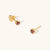 January 18k Gold Vermeil Birthstone Gemstone Stud Earrings (Petite) Garnet