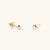 June 18k Gold Vermeil Birthstone Gemstone Stud Earrings (Petite) Pearl