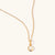 October 18k Gold Vermeil Birthstone Gemstone Pendant Necklace Moonstone