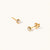 April 18k Gold Vermeil Birthstone Gemstone Stud Earrings (Petite) Crystal